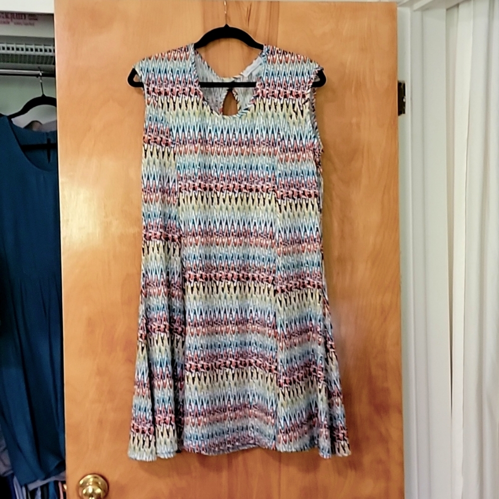 Sleeveless dress, very stretchy and comfy, skater profile